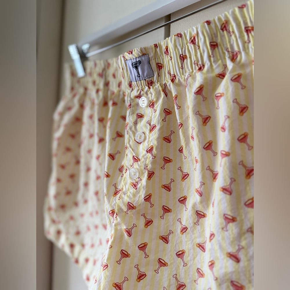 Better Together Cocktail/Martini Print Boxer or Casual Shorts 100% Cotton 🍹 - Picture 2 of 4